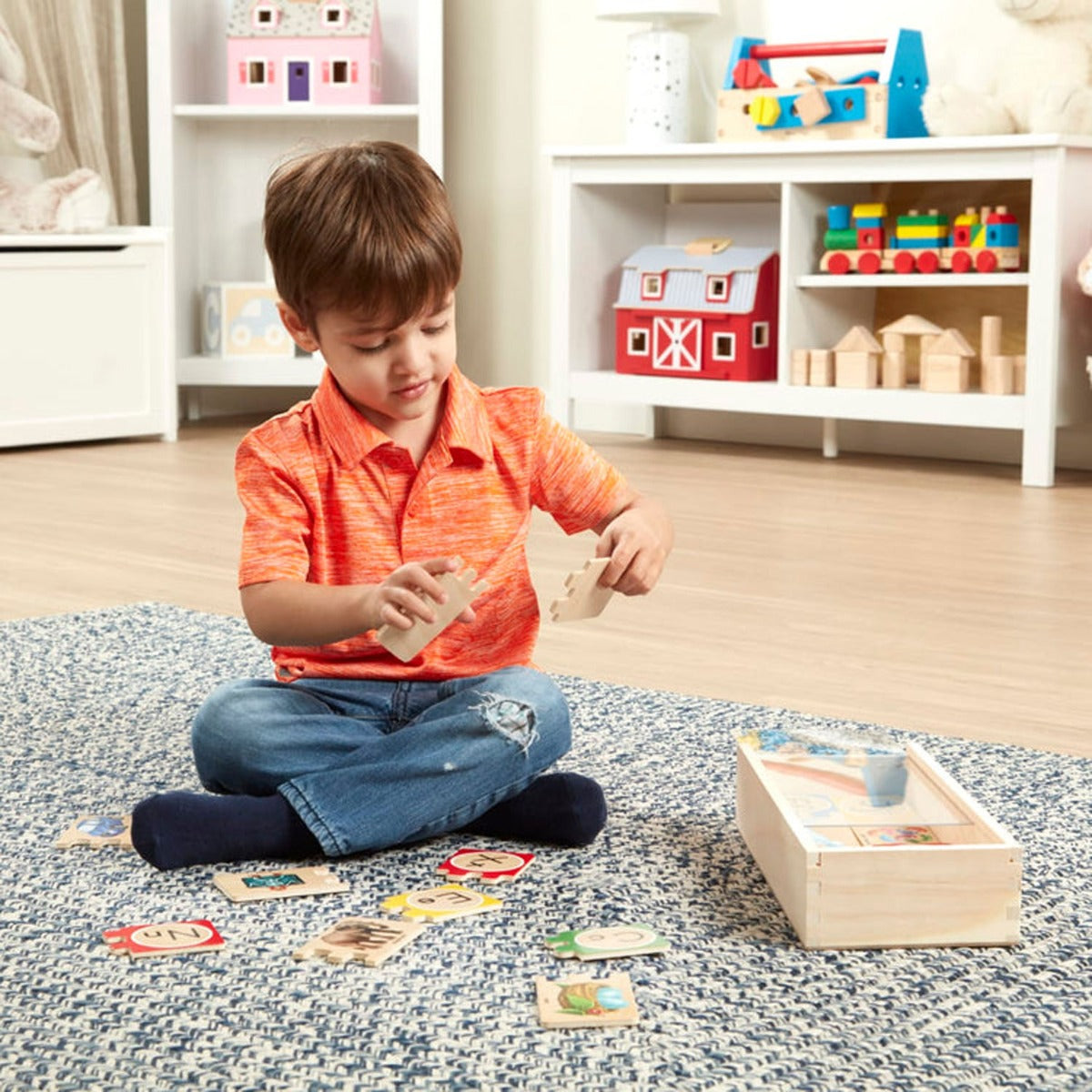 Melissa & Doug Self-Correcting A-Z Puzzles with Box, 52pcs - Pupsik Singapore