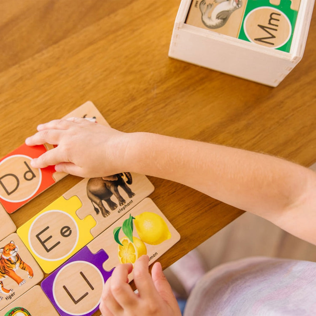 Melissa & Doug Self-Correcting A-Z Puzzles with Box, 52pcs - Pupsik Singapore