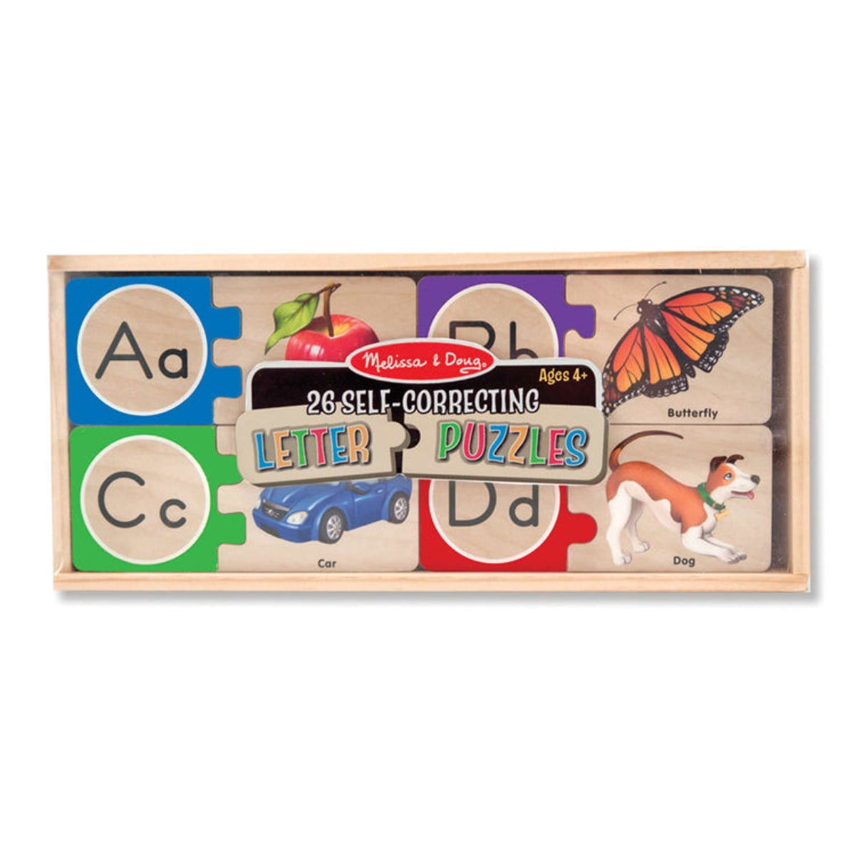 Melissa & Doug Self-Correcting A-Z Puzzles with Box, 52pcs