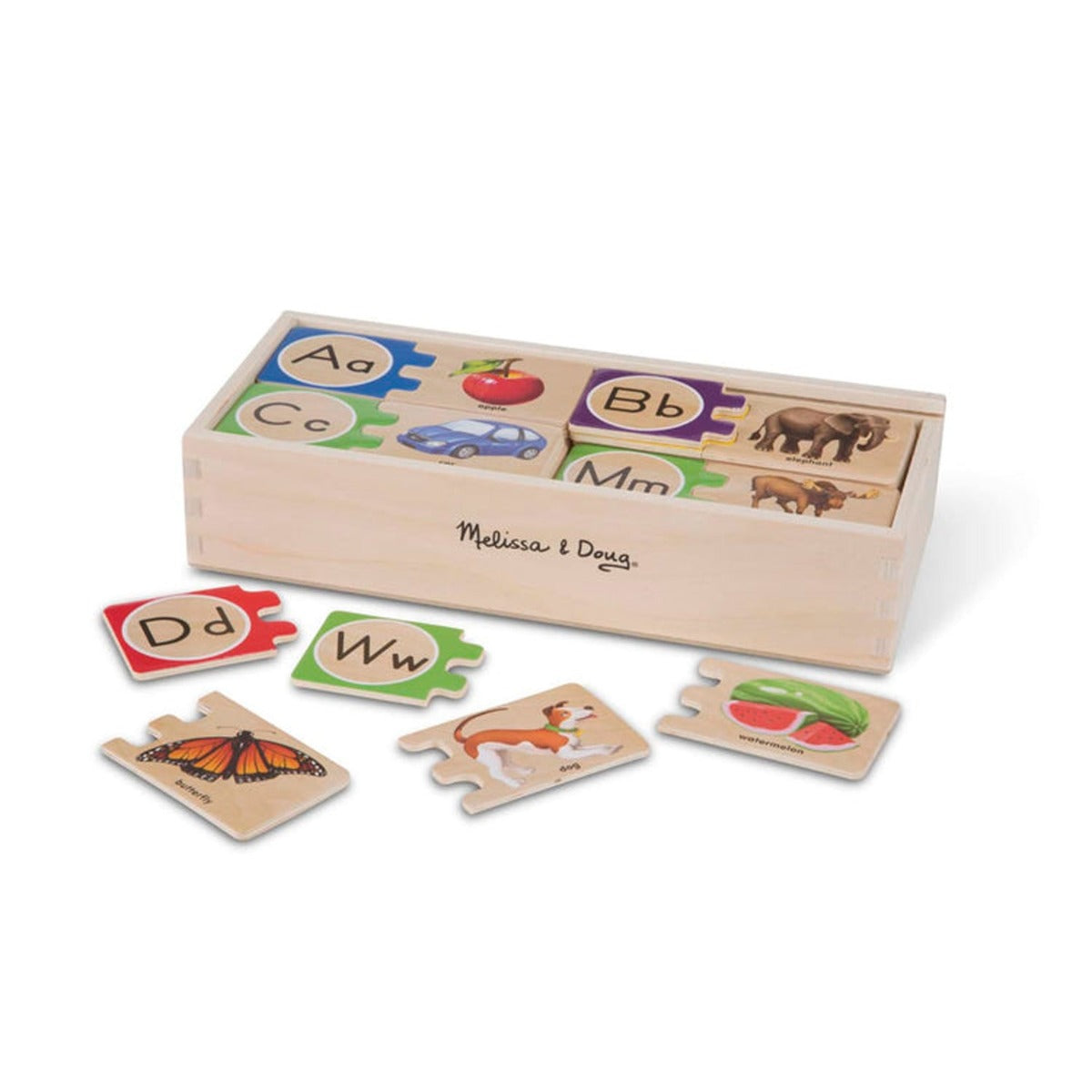 Melissa & Doug Self-Correcting A-Z Puzzles with Box, 52pcs - Pupsik Singapore