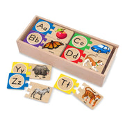 Melissa & Doug Self-Correcting A-Z Puzzles with Box, 52pcs - Pupsik Singapore