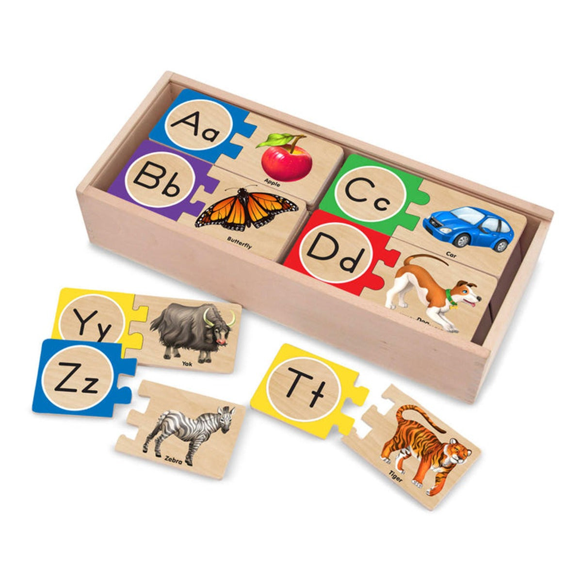 Melissa & Doug Self-Correcting A-Z Puzzles with Box, 52pcs - Pupsik Singapore