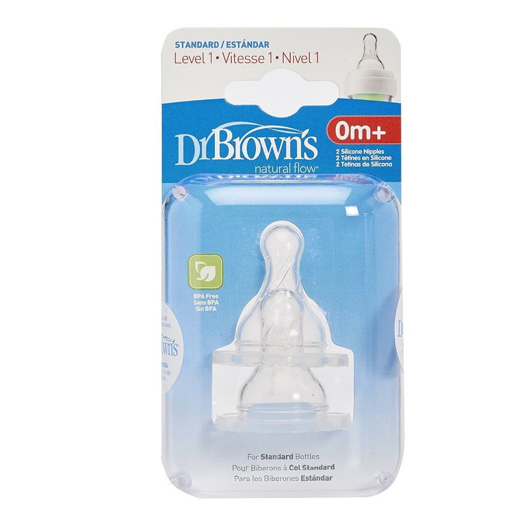 Dr. Brown's Natural Flow Teat (Narrow-Neck), 2pk (5 Sizes)
