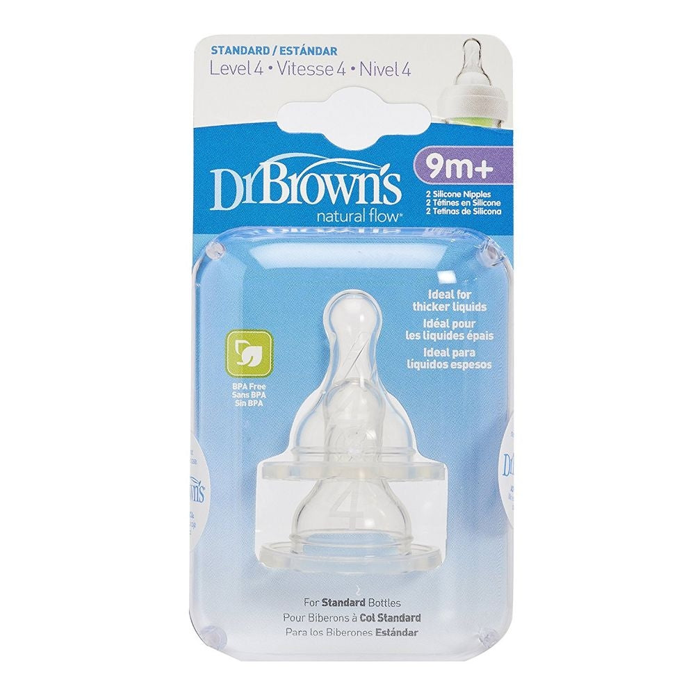 Dr. Brown's Natural Flow Teat (Narrow-Neck), 2pk (5 Sizes)