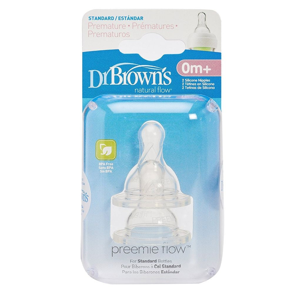 Dr. Brown's Natural Flow Teat (Narrow-Neck), 2pk (5 Sizes)