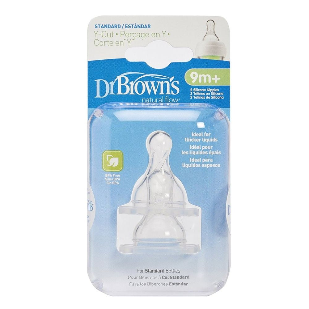 Dr. Brown's Natural Flow Teat (Narrow-Neck), 2pk (5 Sizes)
