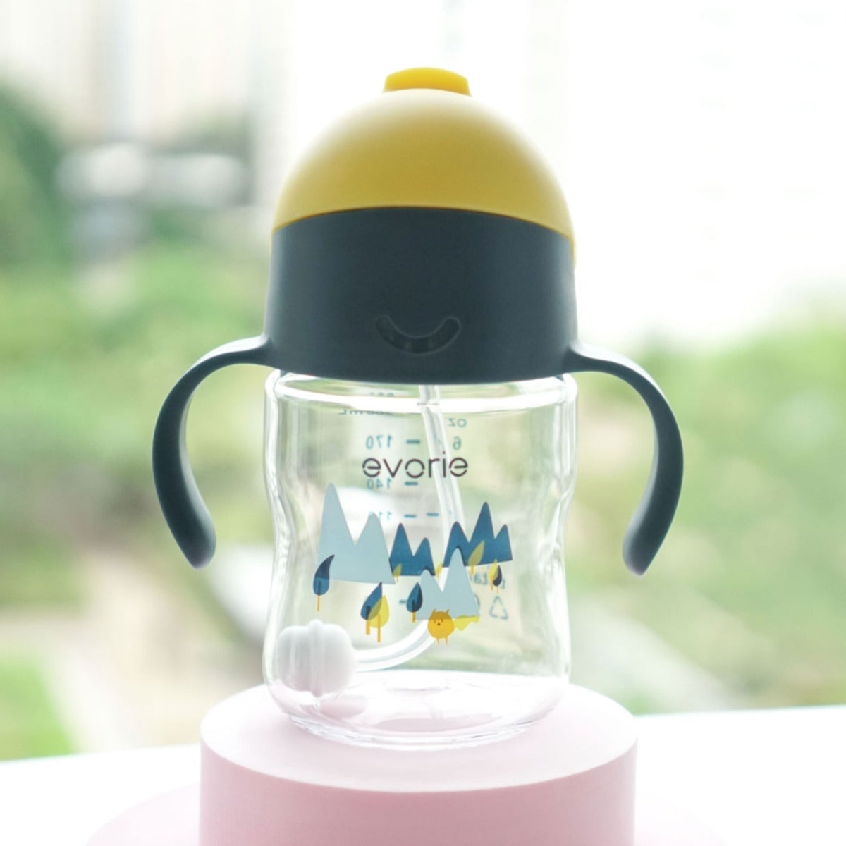 Evorie Tritan Gravity Straw Sippy Cup Water Bottle (200ml) (12 Colours) - Pupsik Singapore