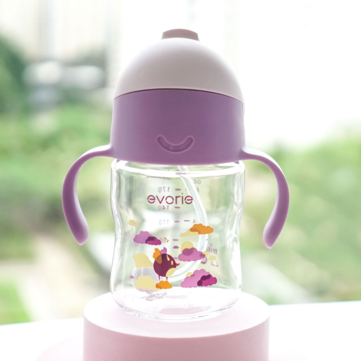 Evorie Tritan Gravity Straw Sippy Cup Water Bottle (200ml) (12 Colours) - Pupsik Singapore