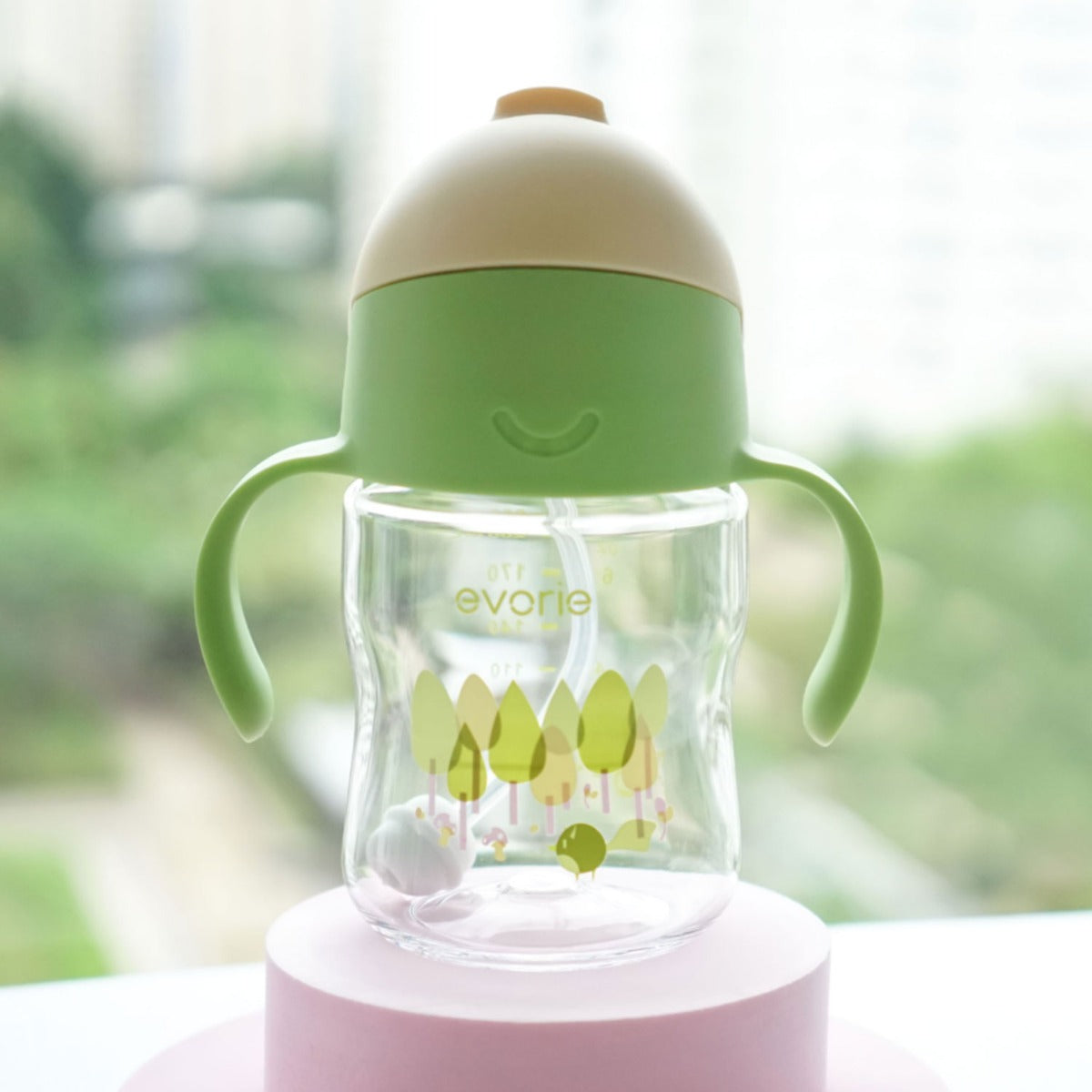 Evorie Tritan Gravity Straw Sippy Cup Water Bottle (200ml) (12 Colours) - Pupsik Singapore