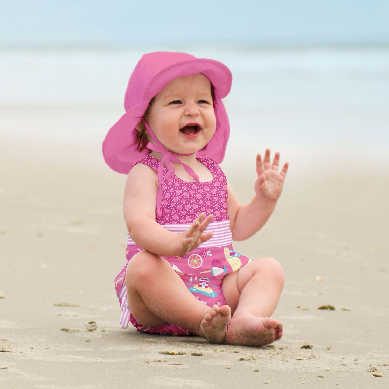 IPlay Flap Sun Protection Baby Hat - Navy