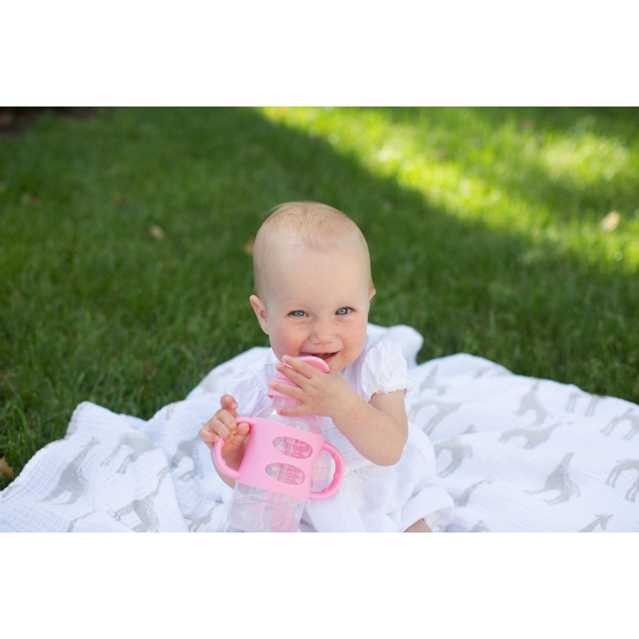 Dr. Brown's Milestones Sippy Straw Bottles w/ Silicone Handles, 270ml - Wide Neck (4 Colours)