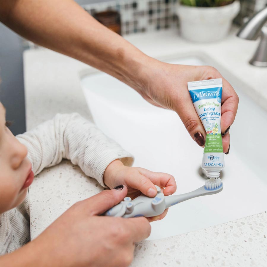 Dr. Brown's Fluoride-Free Baby Toothpaste, 40g - Mixed Fruits (Exp 06/27)