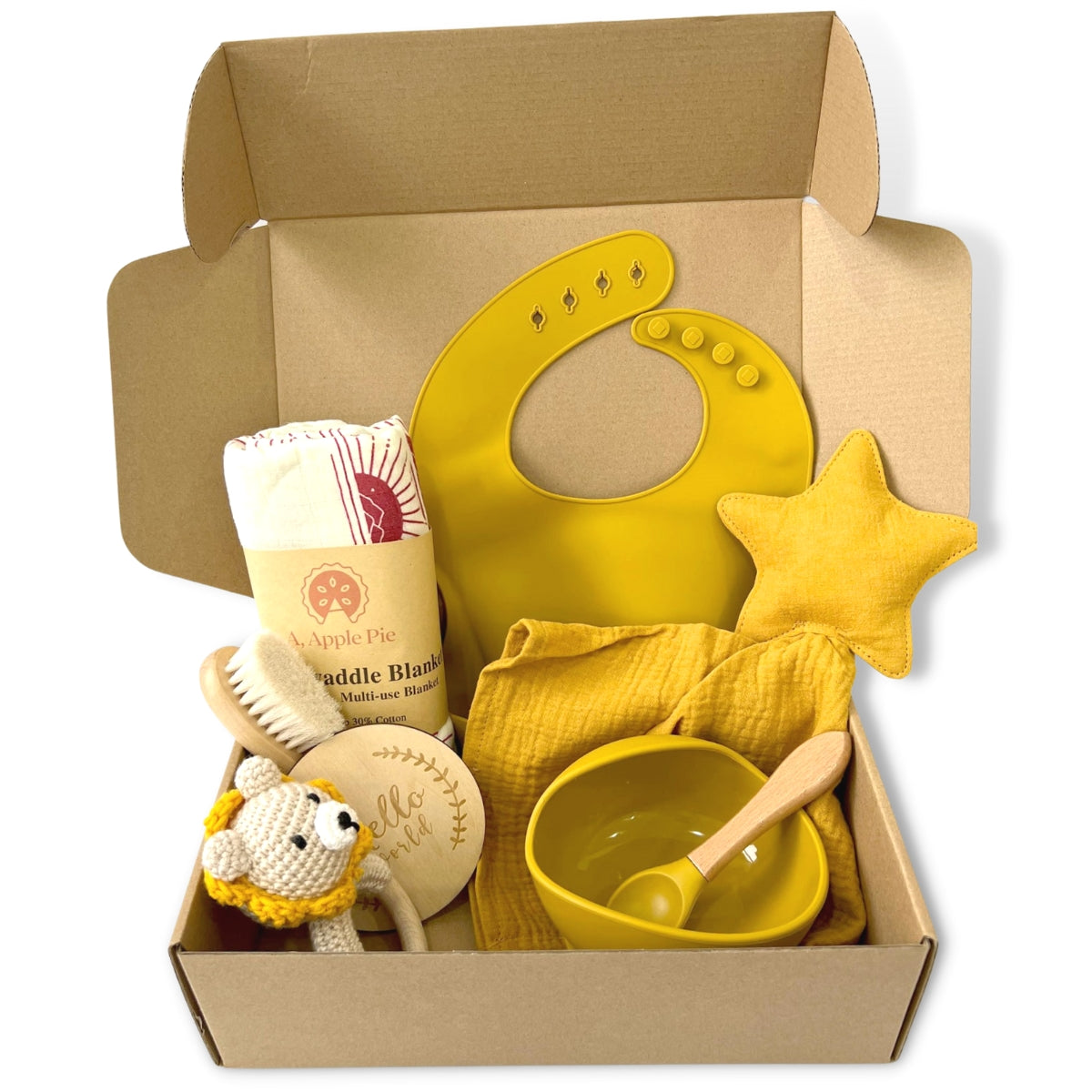 A, Apple Pie Baby Hello World Feeding Gift Set (4 Designs) - Pupsik Singapore