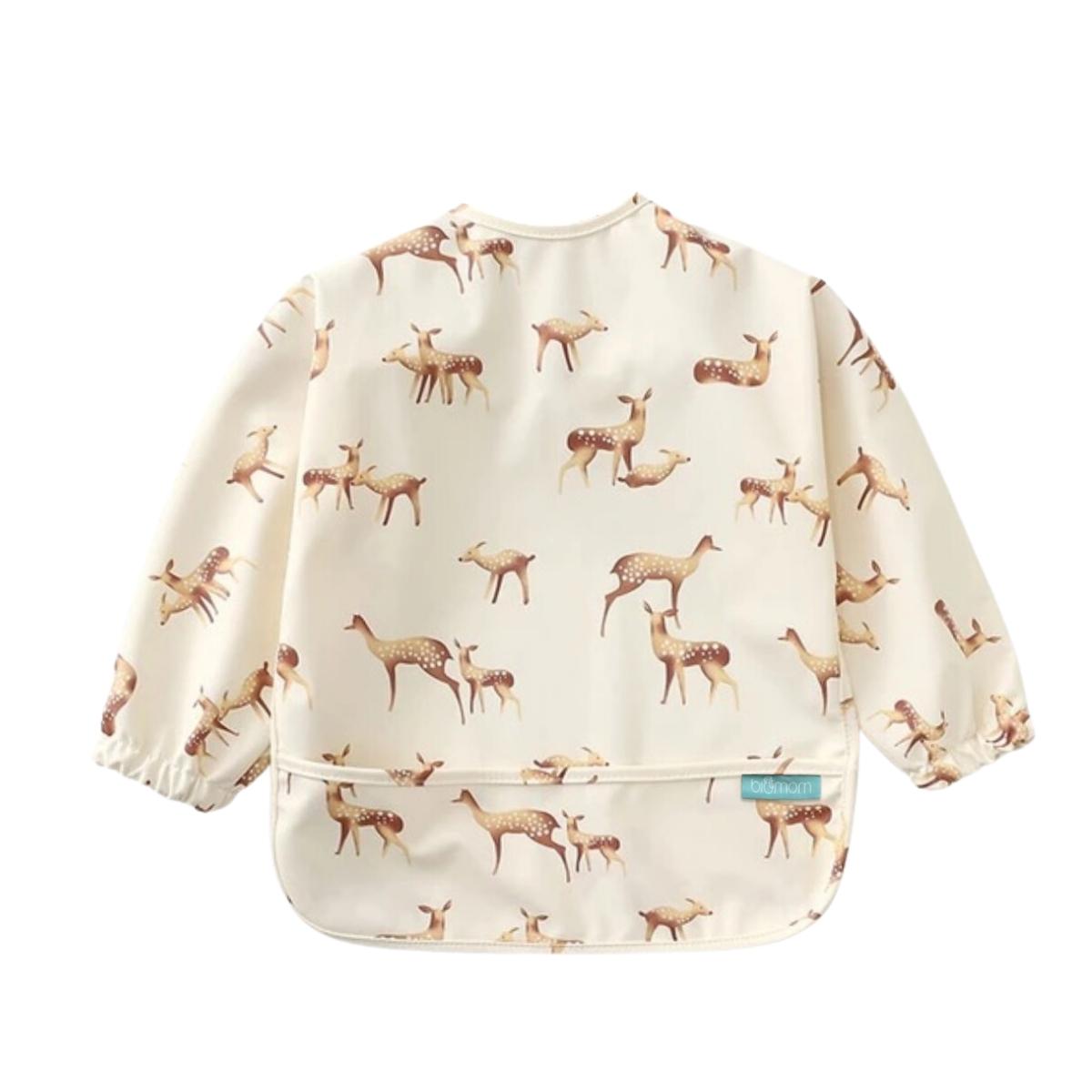 Biomom Baby Smock Bib - Little Fawns (2 Sizes)