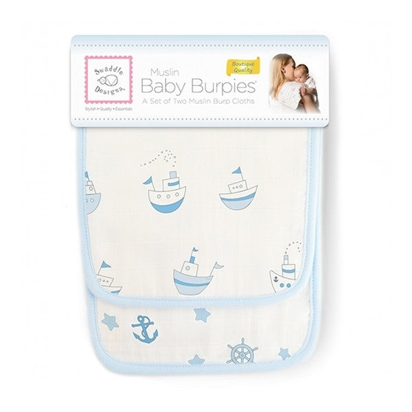 SwaddleDesigns Muslin Baby Burpies, 2pk (5 Designs) - Pupsik Singapore