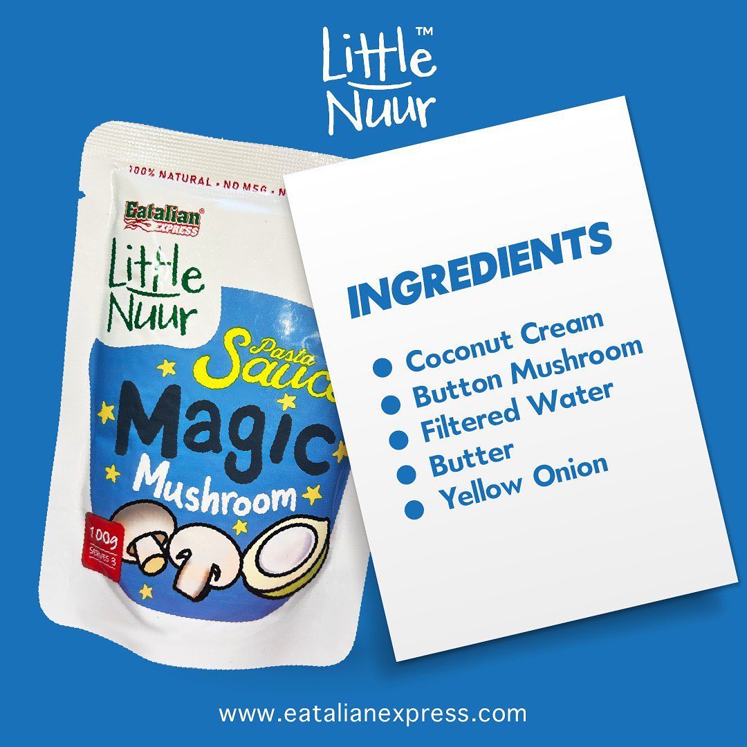 Eatalian Express Little Nuur Baby Pasta Sauce, 100g - Magic Mushroom (Exp 05/27)