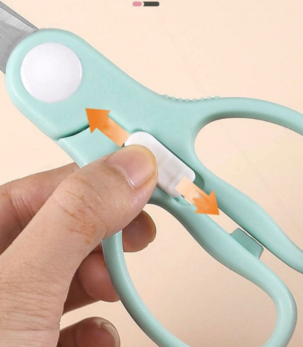 Biomom Stainless Steel Baby Food Scissors with Travel Case (2 Colors)
