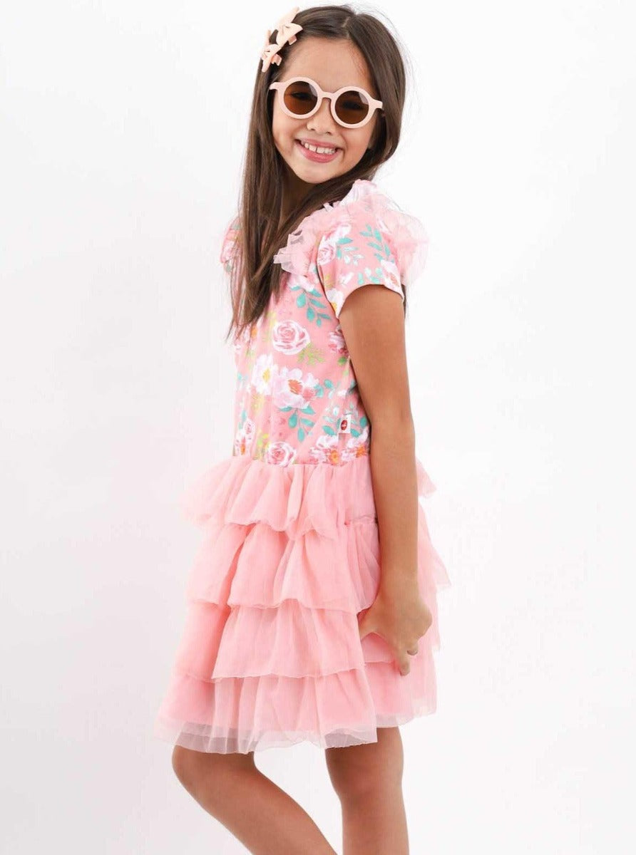 Oobi Lola Pink Watercolor Dress (3 Sizes)