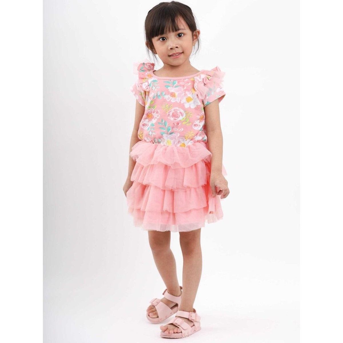 Oobi Lola Pink Watercolor Dress (3 Sizes)