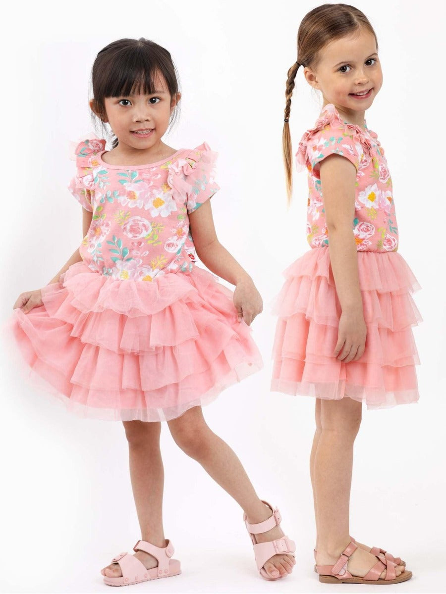 Oobi Lola Pink Watercolor Dress (3 Sizes)