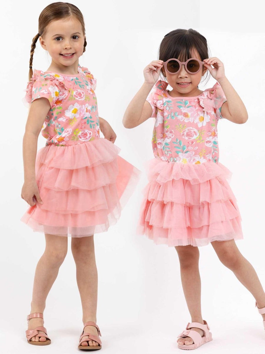 Oobi Lola Pink Watercolor Dress (3 Sizes)