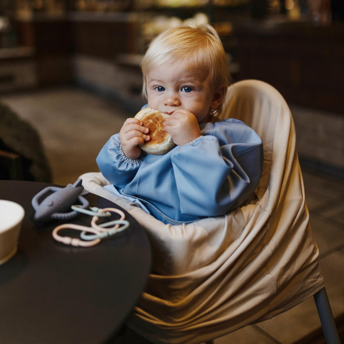 Mushie Long Sleeve Baby Bib (8 Designs) - Pupsik Singapore