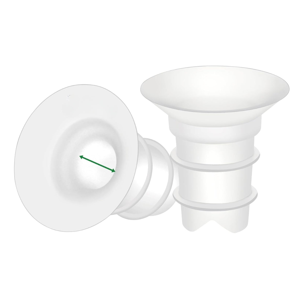 Maymom Silicone Flange Inserts for Medela & Spectra 24mm Breastshield (Long Plus), 2pc (7 Sizes)