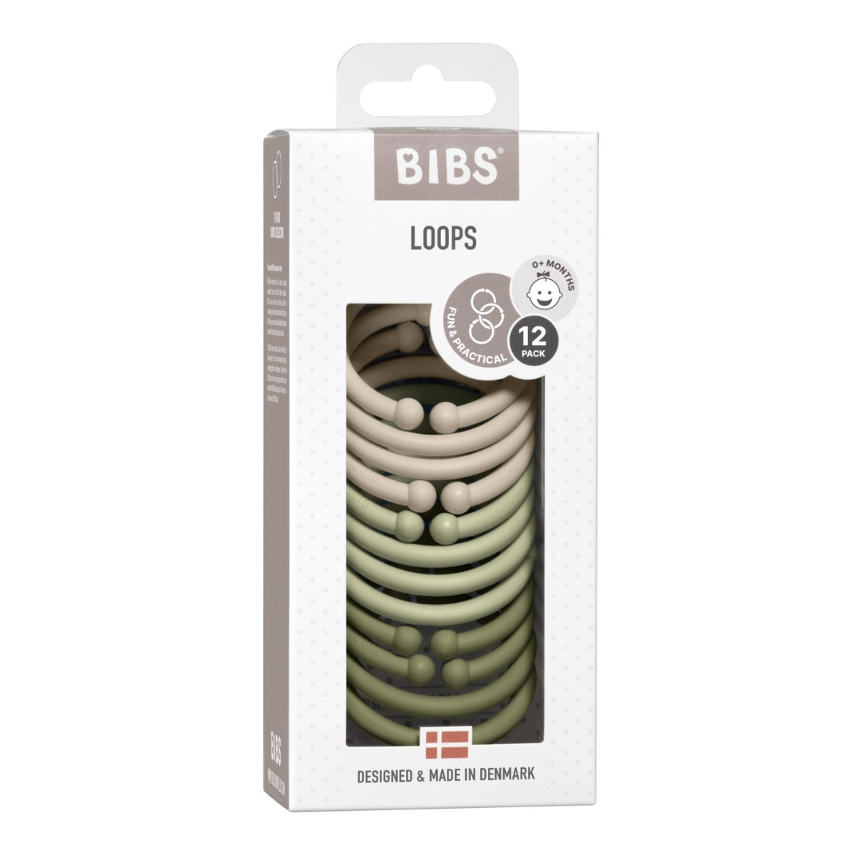Bibs Loops Linking Toy, 12pk (3 Colors) - Made in Denmark/EU - Pupsik Singapore