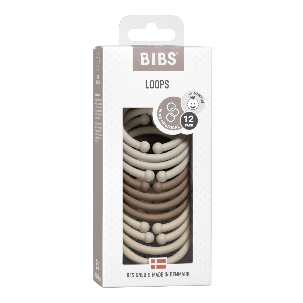 Bibs Loops Linking Toy, 12pk (3 Colors) - Made in Denmark/EU - Pupsik Singapore