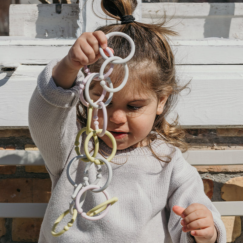 Bibs Loops Linking Toy, 12pk (3 Colors) - Made in Denmark/EU
