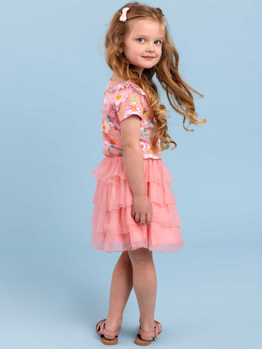 Oobi Lola Pink Watercolor Dress (3 Sizes)