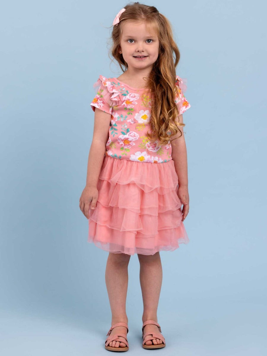 Oobi Lola Pink Watercolor Dress (3 Sizes)