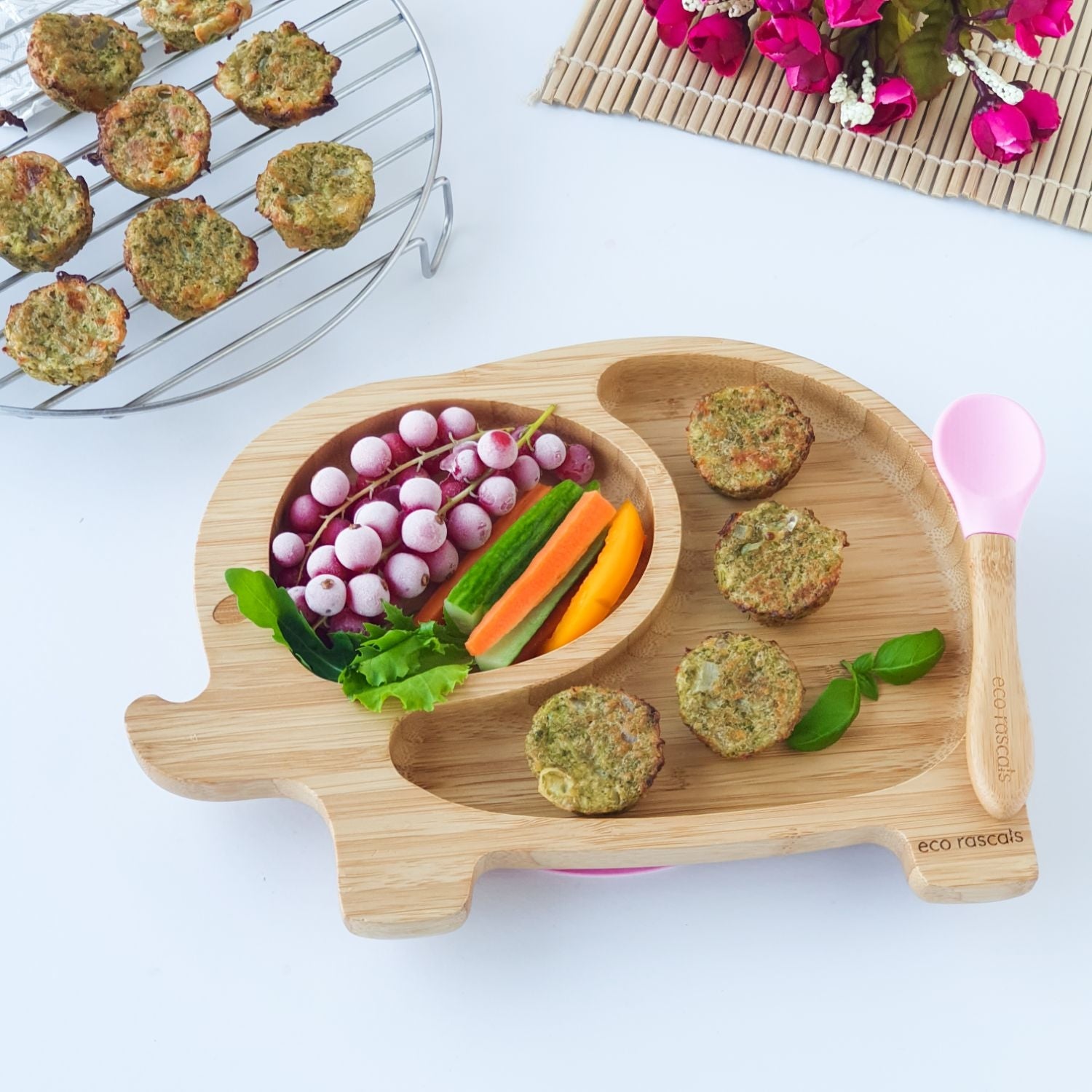 Eco Rascals Elephant Bamboo Suction Plate - Pupsik Singapore