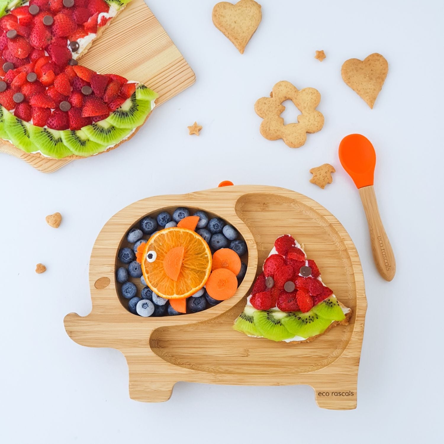 Eco Rascals Elephant Bamboo Suction Plate - Pupsik Singapore