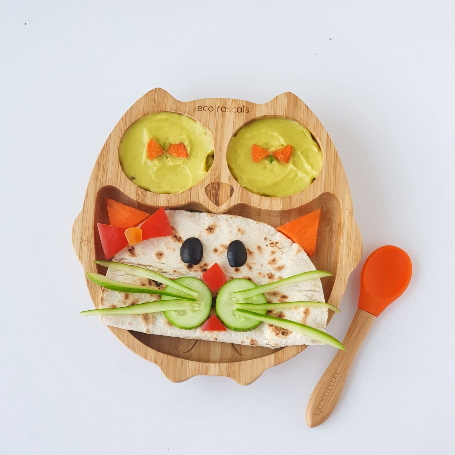 Eco Rascals Owl Bamboo Suction Plate (3 Colours) - Pupsik Singapore