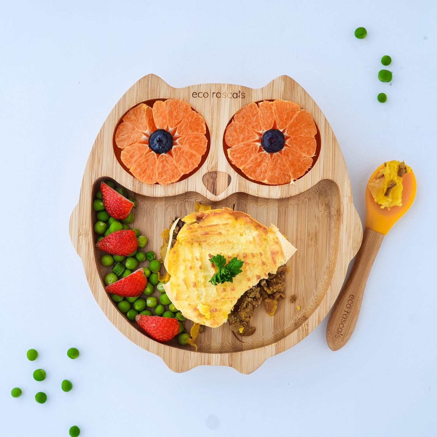 Eco Rascals Owl Bamboo Suction Plate (3 Colours) - Pupsik Singapore