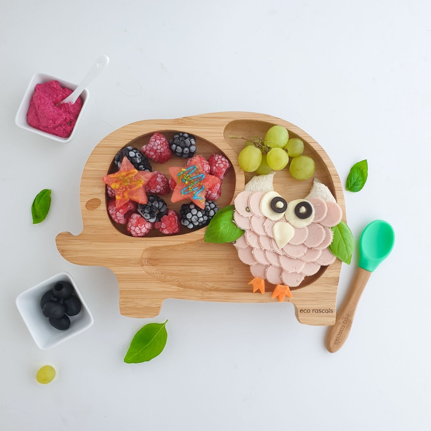 Eco Rascals Elephant Bamboo Suction Plate - Pupsik Singapore