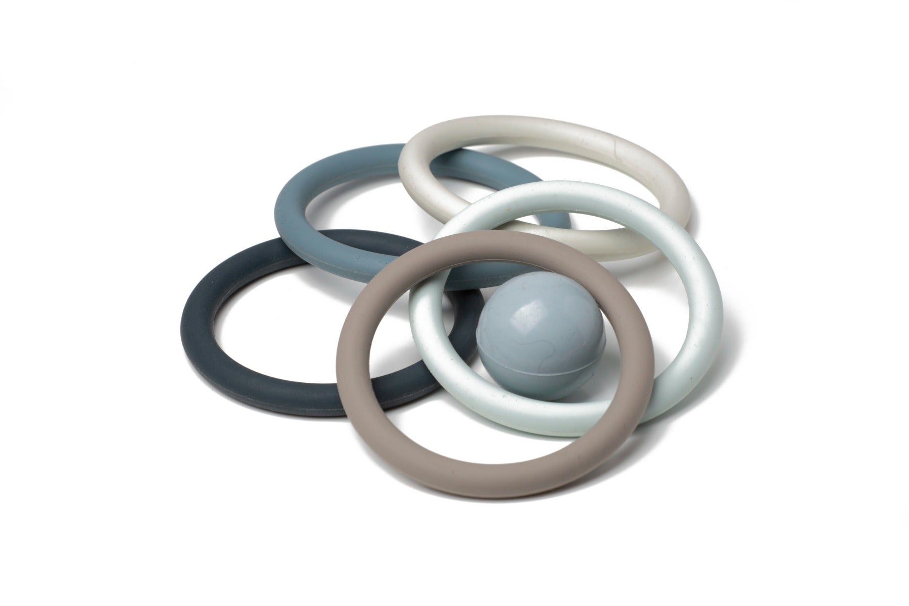 Scrunch Quoits Silicone Ball and Ring - Grey