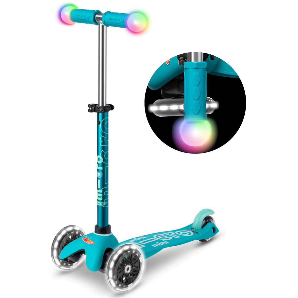 Micro Mini Deluxe Magic Scooter (LED on Wheels + Handles) (4 Colors) - Pupsik Singapore
