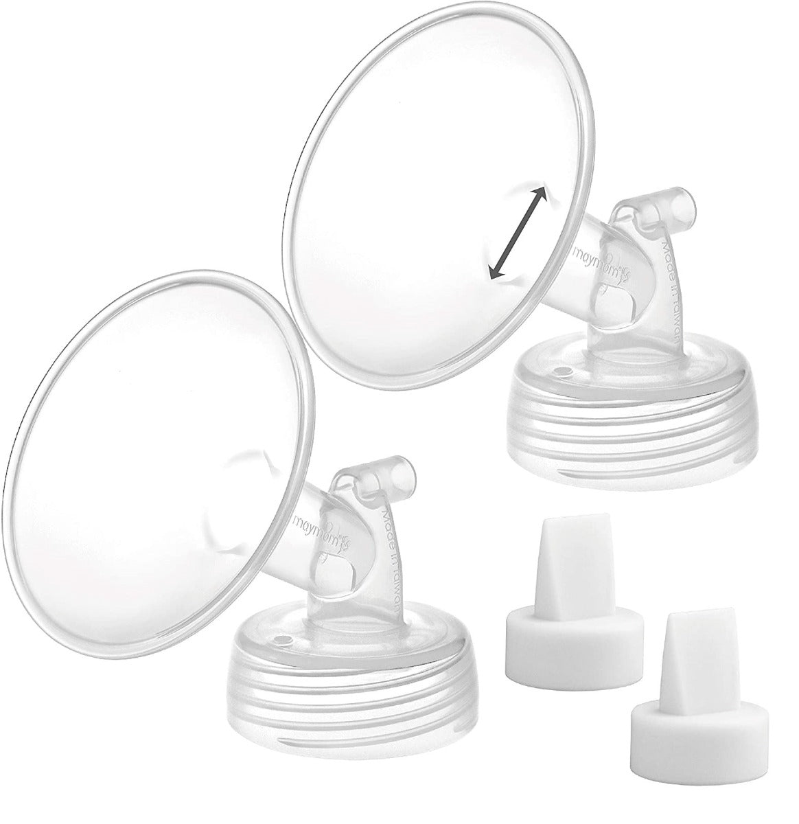 Maymom Flange for Spectra with Valve (Wide-Neck), 2pc (17 Sizes)