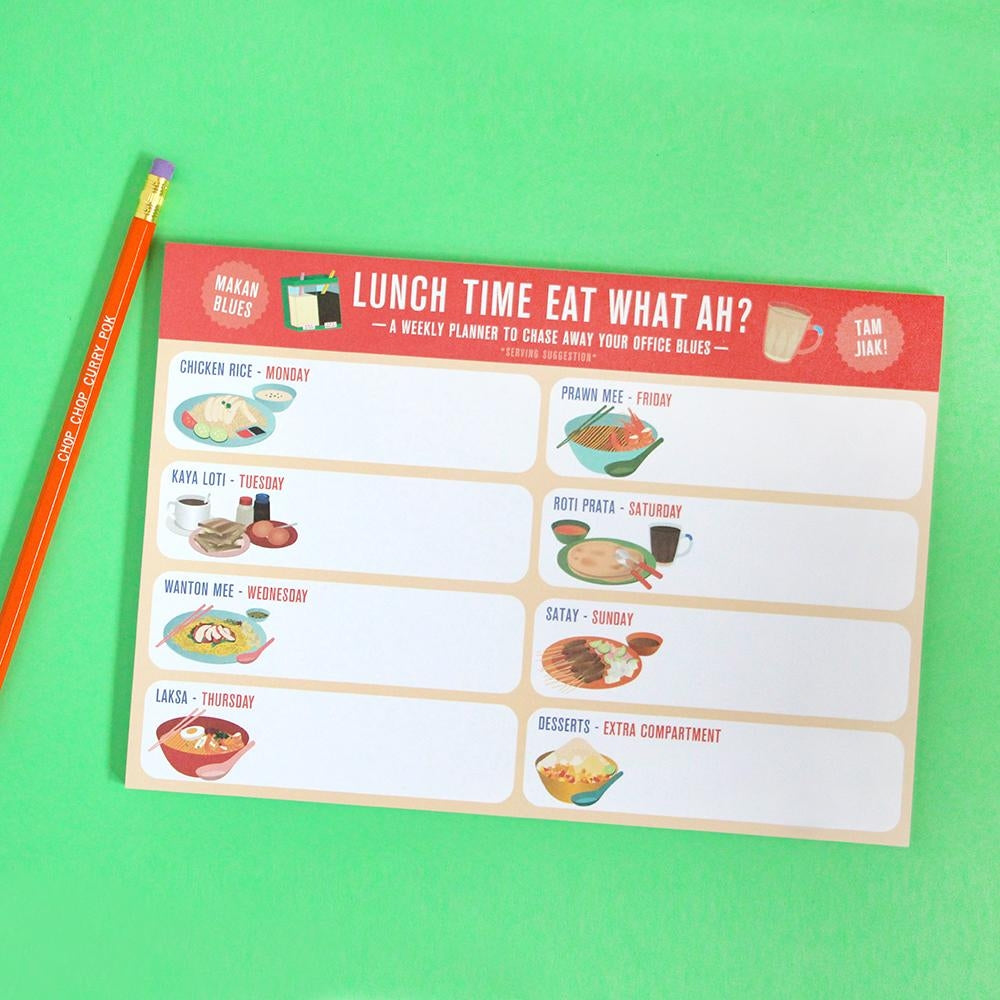 The Little Drom Store Makan Series Weekly Planner / Memo Pads
