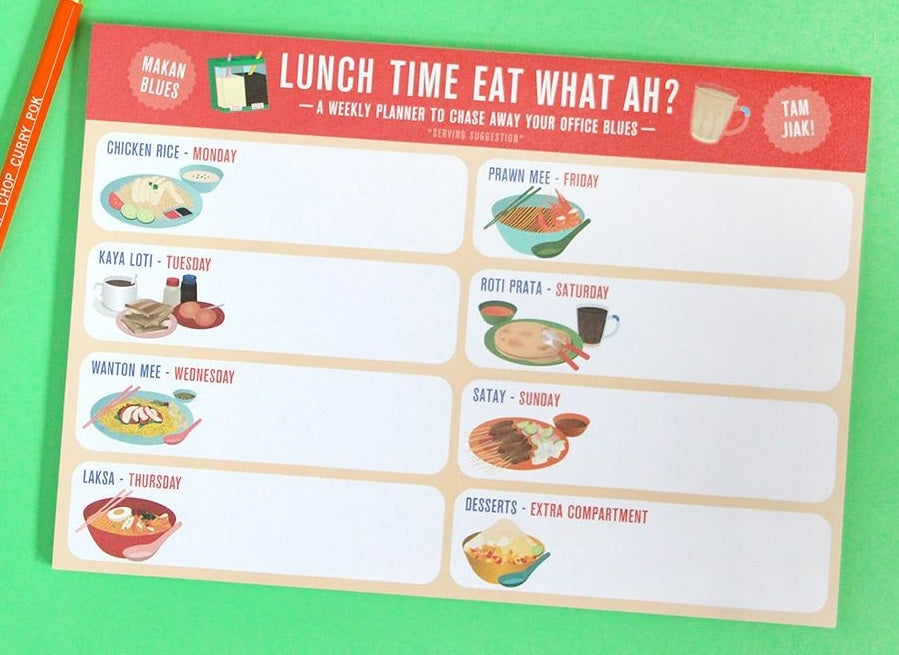 The Little Drom Store Makan Series Weekly Planner / Memo Pads