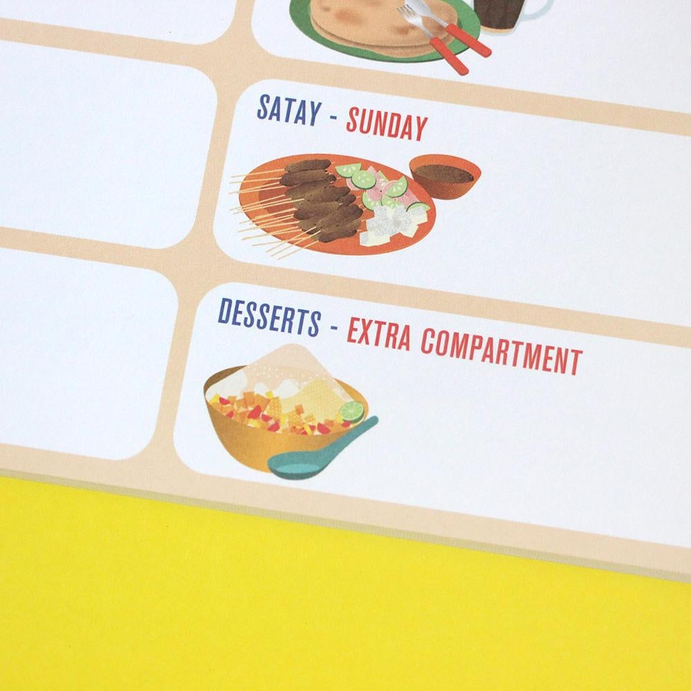 The Little Drom Store Makan Series Weekly Planner / Memo Pads