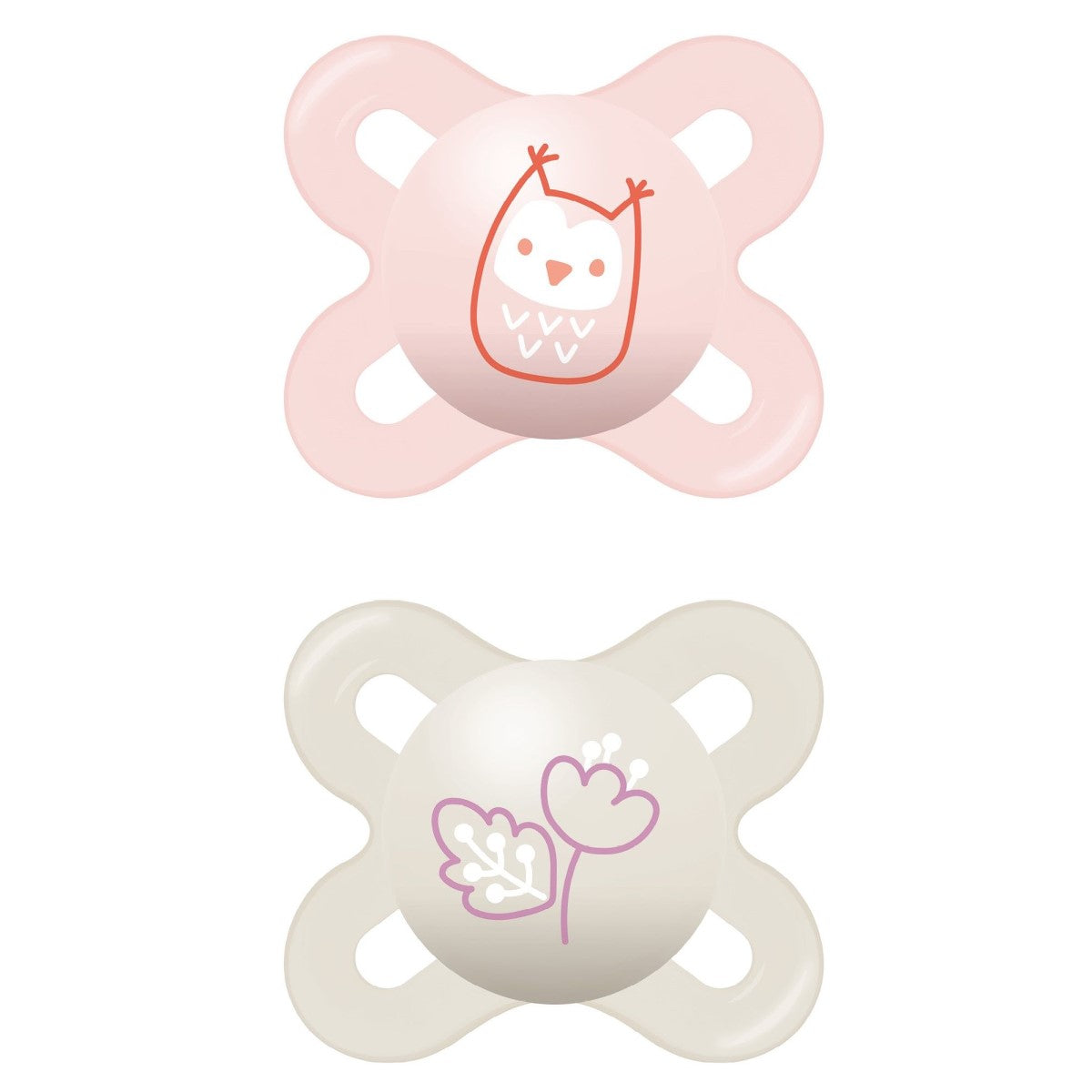 MAM Original Start Pacifier with Case, 2pk (0-2M) - 3 Assorted Designs