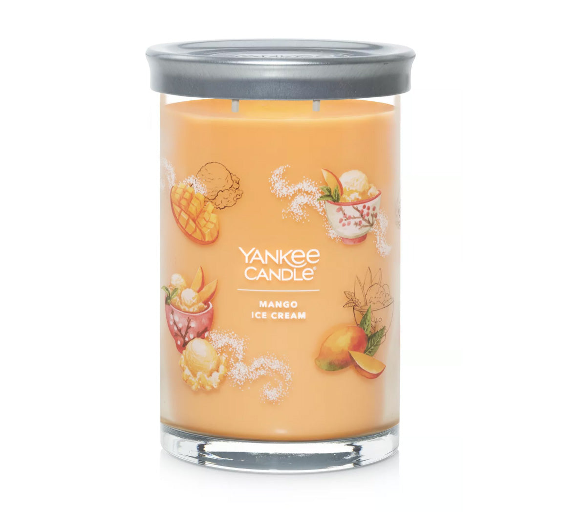 Yankee Candle Signature Large Tumbler Candle, 2-wicks (20oz) - Mango Ice Cream