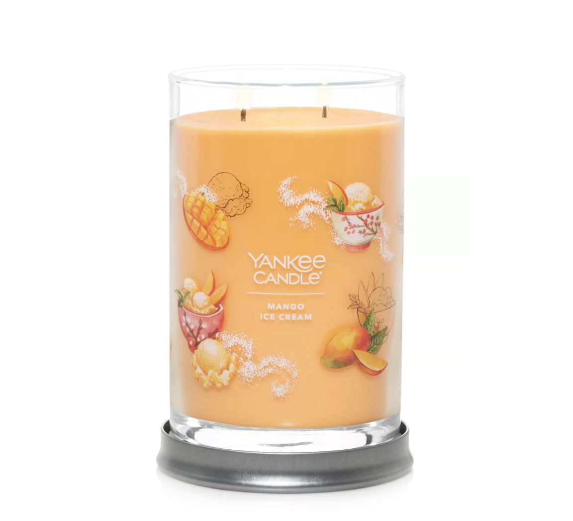 Yankee Candle Signature Large Tumbler Candle, 2-wicks (20oz) - Mango Ice Cream