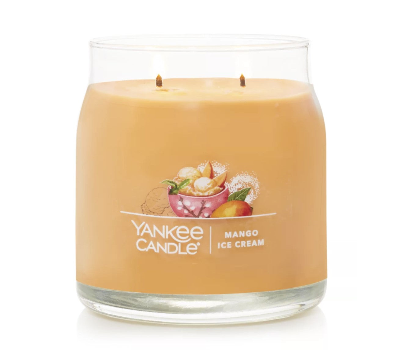 Yankee Candle Signature Medium Jar Candle, 2-wicks (13oz) - Mango Ice Cream