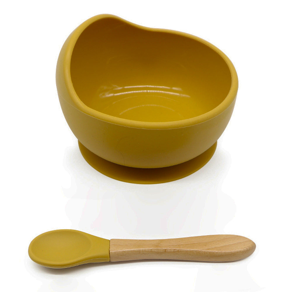 Biomom Baby Silicone Suction Bowl with Spoon (13 Colours)