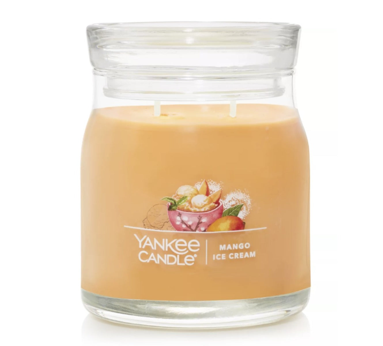 Yankee Candle Signature Medium Jar Candle, 2-wicks (13oz) - Mango Ice Cream