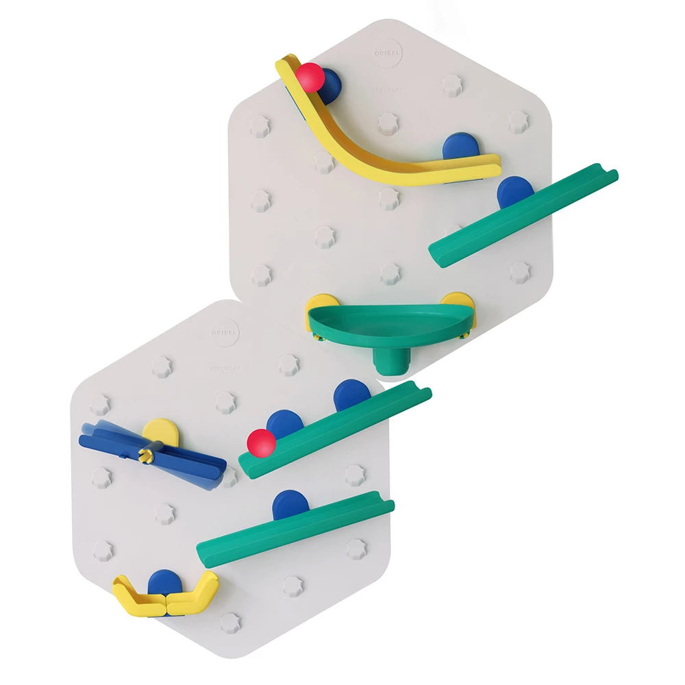 Oribel VertiPlay STEM Marble Run Wall Toy - Crayon Edition: Set of 2